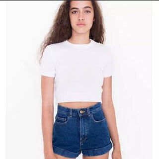 アメリカンアパレル(American Apparel)のAmerican Apparel ハイウェスト デニム(ショートパンツ)