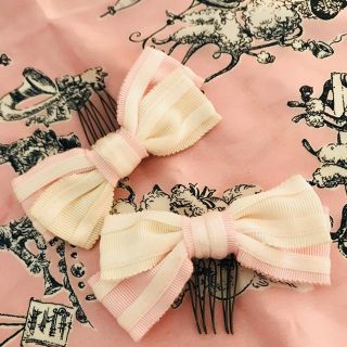 アンジェリックプリティー(Angelic Pretty)の♪アンジェリックプリティ購入リボンコームヘッドドレス♪シャーリーテンプル(バレッタ/ヘアクリップ)