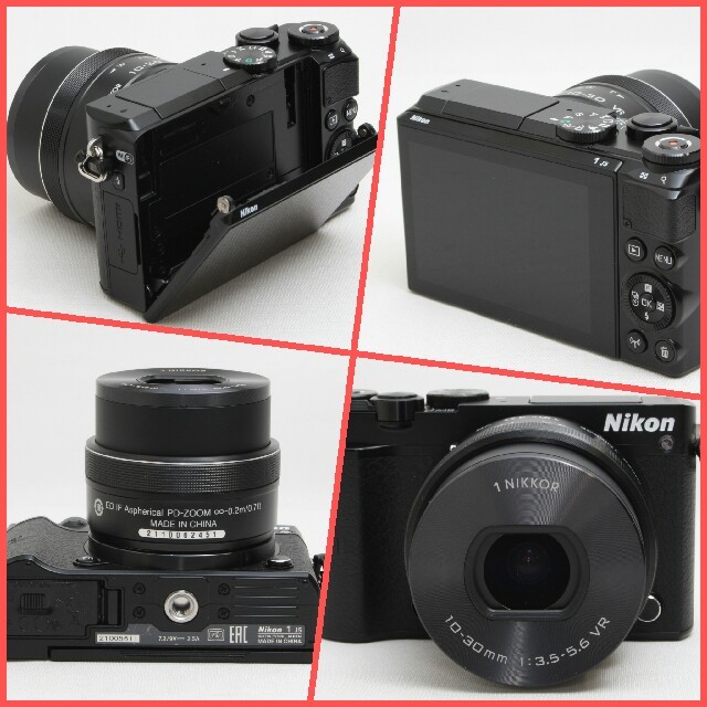 ✨美品✨Wi-Fi搭載＆自撮りミラーレス一眼❤Nikon 1 J5 ブラック