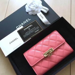 シャネル(CHANEL)の新品♡CHANEL 財布 ブティック購入品 シャイニーピンク キャビア 国内完売(財布)