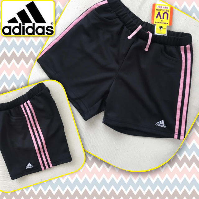 adidas(アディダス)の新品 アディダス マシュマロジャージ ショートパンツ 160 キッズ/ベビー/マタニティのキッズ服女の子用(90cm~)(パンツ/スパッツ)の商品写真