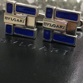 ブルガリ(BVLGARI)のブルガリ  カフス  ブルー シルバー(カフリンクス)