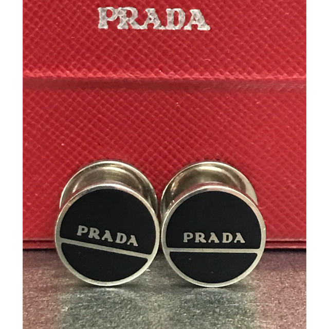 PRADA(プラダ)のプラダ カフス カフスボタン ブラック メンズのファッション小物(カフリンクス)の商品写真