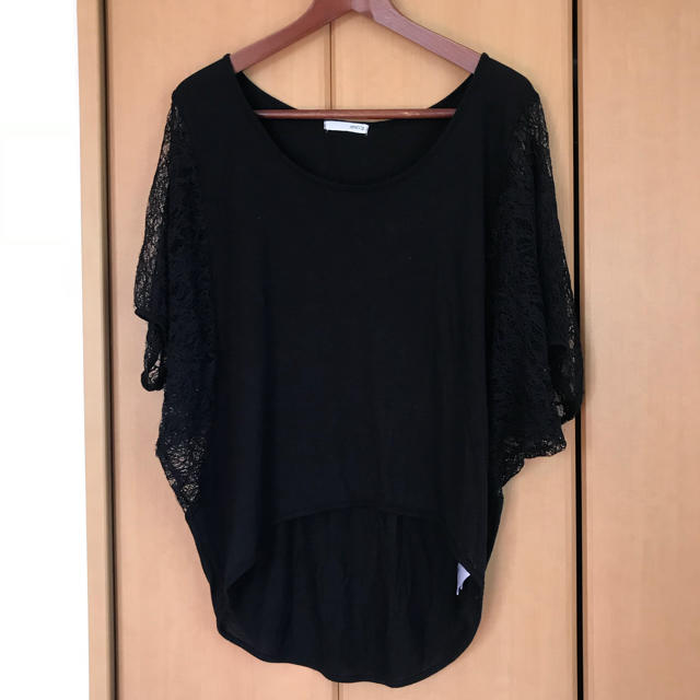 moussy(マウジー)のマウジー 袖レースドルマンTシャツ レディースのトップス(カットソー(半袖/袖なし))の商品写真