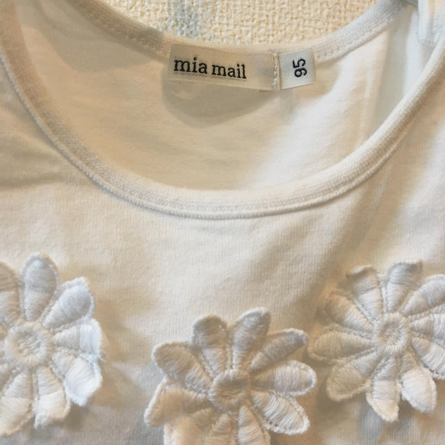 mia mail(ミアメール)のミアメール mia mail 花柄 ワンピース 白 ブルー 95 キッズ/ベビー/マタニティのキッズ服女の子用(90cm~)(ワンピース)の商品写真