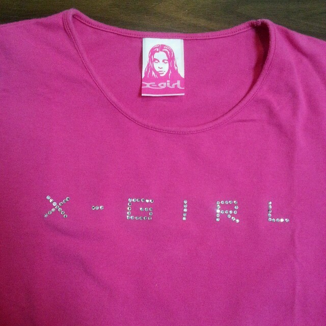 X-girl(エックスガール)のX-GIRL Tシャツ ピンク レディースのトップス(Tシャツ(半袖/袖なし))の商品写真