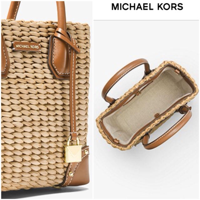 新品マイケルコース ❤︎Malibu Woven Straw Crossbody 最適な材料