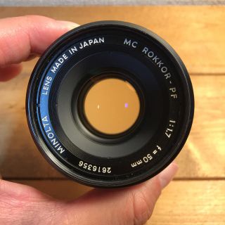 コニカミノルタ(KONICA MINOLTA)のMINOLTA MC ROKKOR-PF 50ミリ F1.7 ロッコール 美品(レンズ(単焦点))