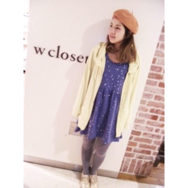 w closet(ダブルクローゼット)の新品！ タグ付き！ w closet  星柄 ワンピース  レディースのワンピース(ひざ丈ワンピース)の商品写真