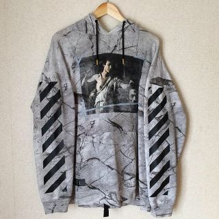 off white 16ssカルヴァッジョ　マーブルパーカー　グレー