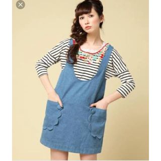 ドットアンドストライプスチャイルドウーマン(Dot&Stripes CHILDWOMAN)のジャンパースカート(ひざ丈ワンピース)