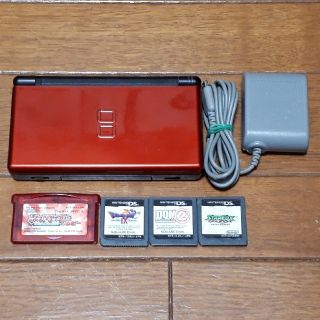 ニンテンドーDS(ニンテンドーDS)の中古★ニンテンドー DS Lite クリムゾンレッド本体 充電器おまけ付き(携帯用ゲーム機本体)