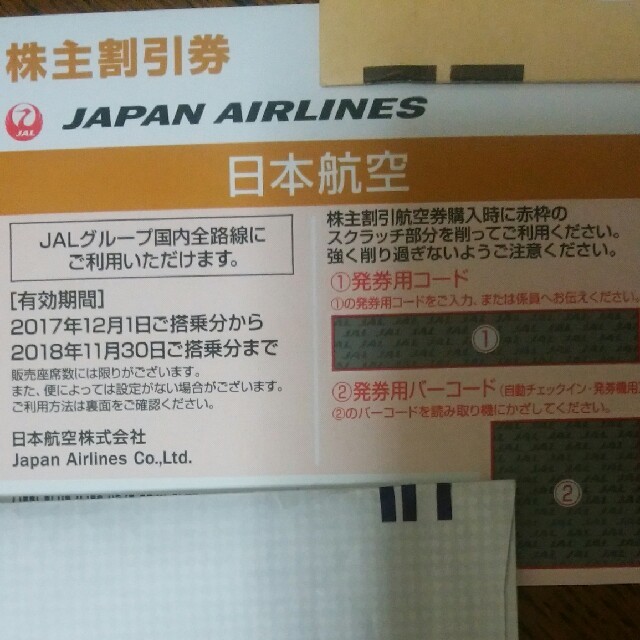 JAL株主割引券航空券