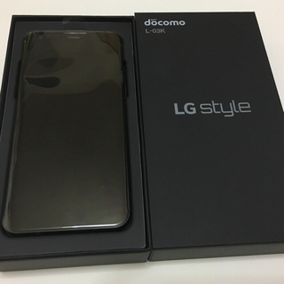エルジーエレクトロニクス(LG Electronics)の新品未使用SIMロック解除★docomo LGstyle L-03K BLACK(スマートフォン本体)
