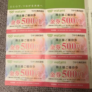 送料無料❣️ワタミ株式会社 株主優待券３０００円分(レストラン/食事券)