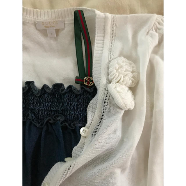 Gucci(グッチ)のCotton Candy様ご専用☆GUCCI ワンピース＆カーディガンセット キッズ/ベビー/マタニティのキッズ服女の子用(90cm~)(ワンピース)の商品写真