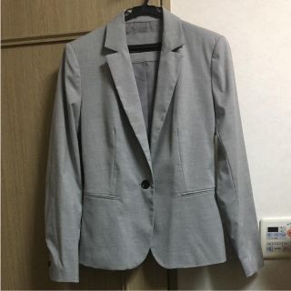 ザラ(ZARA)のZARA BASIC テーラードジャケット グレー(テーラードジャケット)