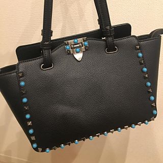 ザラ(ZARA)のハンドバッグ スタッズ ターコイズ ウエストポーチ ZARA トートバッグ(ハンドバッグ)