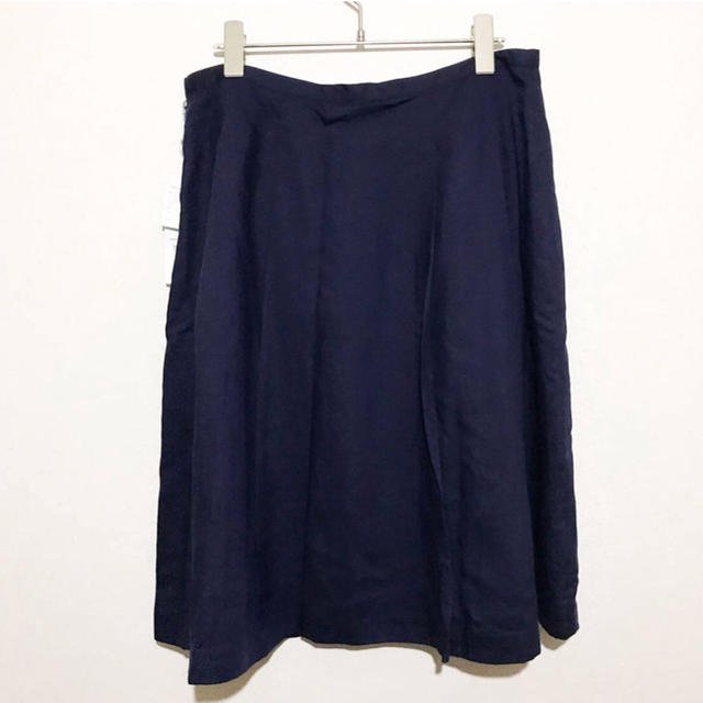 NEWYORKER(ニューヨーカー)のニューヨーカー スカート 麻混 リネン ネイビー 13  レディースのスカート(ひざ丈スカート)の商品写真