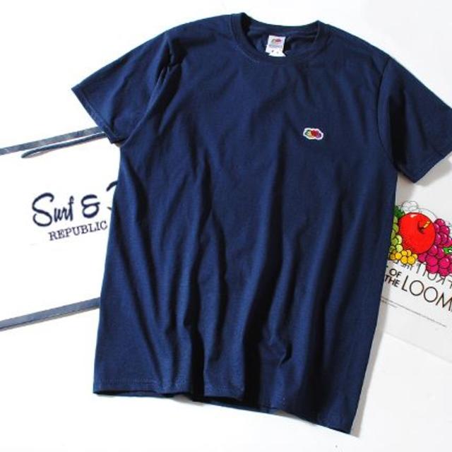 Ron Herman(ロンハーマン)のFruit Of The Loom ロゴTシャツ 紺M メンズのトップス(Tシャツ/カットソー(半袖/袖なし))の商品写真