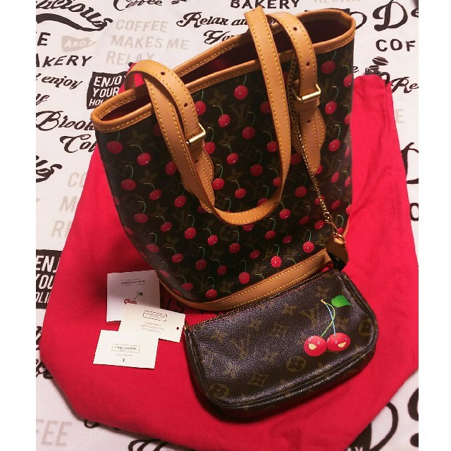 【時間指定不可】 LOUIS VUITTON - ヴィトン モノグラムチェリー バッグ トートバッグ 【時間指定不可】 LOUIS VUITTON - ヴィトン モノグラムチェリー バッグ トートバッグ