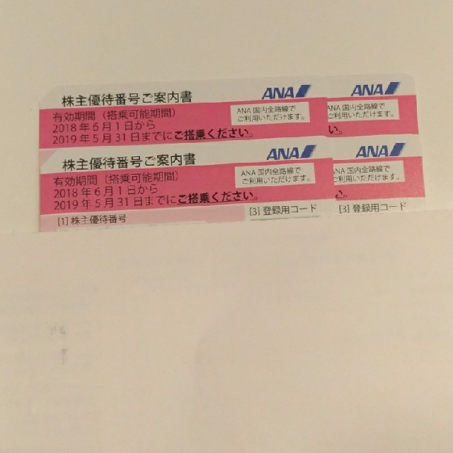 ANA 株主優待4枚　期限2019/5/31