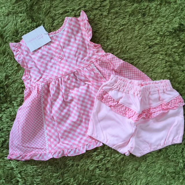 ELLE(エル)の新品✨deuxELLE POUPONエル♡パンツ付きジャンパースカート♡90✨ キッズ/ベビー/マタニティのキッズ服女の子用(90cm~)(ワンピース)の商品写真