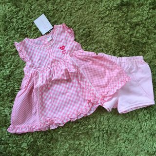 エル(ELLE)の新品✨deuxELLE POUPONエル♡パンツ付きジャンパースカート♡90✨(ワンピース)