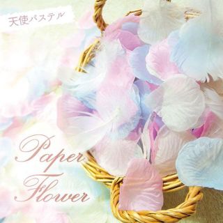 フェザー入り♡天使パステル フラワーシャワー 造花 1000枚 結婚式 花びら(ウェディングドレス)