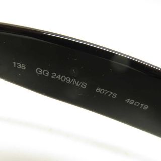 美品★グッチ サングラス GG2409/N/S 135 黒 Gロゴ ケース付 美品★グッチ サングラス GG2409/N/S 135 黒 Gロゴ ケース付