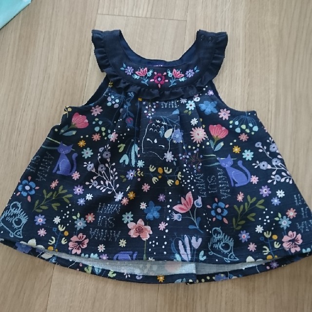 ANNA SUI mini(アナスイミニ)のアナスイミニ 草花総柄チュニック キッズ/ベビー/マタニティのベビー服(~85cm)(シャツ/カットソー)の商品写真