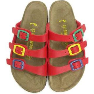 ビルケンシュトック(BIRKENSTOCK)のビルケン BIRKENSTOCK 18cm フロリダ チェリー×マルチ(サンダル)