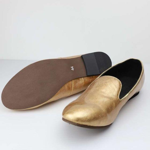 DOWBL(ダブル)の新品DOWBLエナメルオペラシューズ26cmゴールド♂定価 11,610円 メンズの靴/シューズ(その他)の商品写真