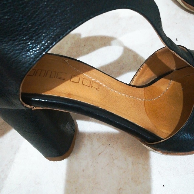 ポモドーロ黒サンダル レディースの靴/シューズ(サンダル)の商品写真