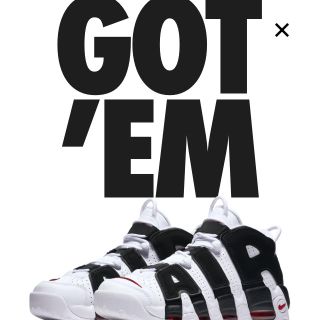 ナイキ(NIKE)のNIKE AIR MORE UPTEMPO 26.5cm 黒タグ付き (スニーカー)