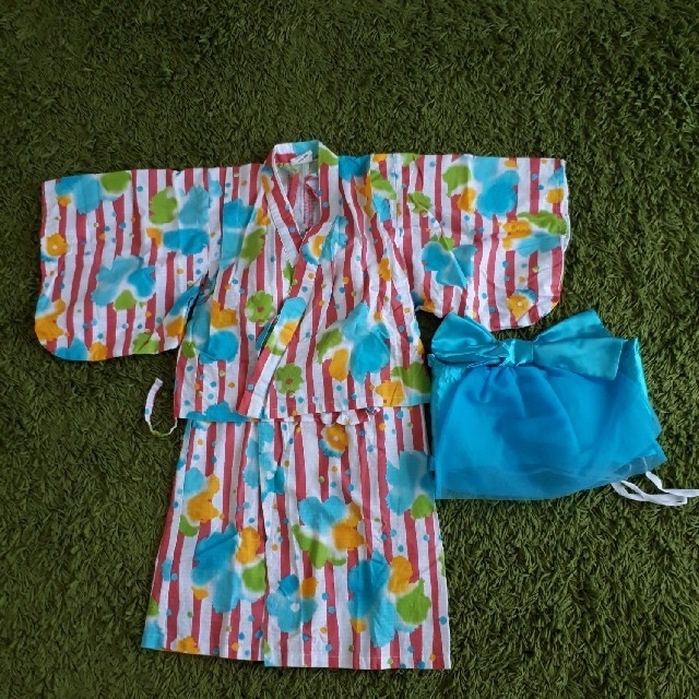 BREEZE(ブリーズ)のストライプ柄の浴衣 キッズ/ベビー/マタニティのキッズ服女の子用(90cm~)(甚平/浴衣)の商品写真