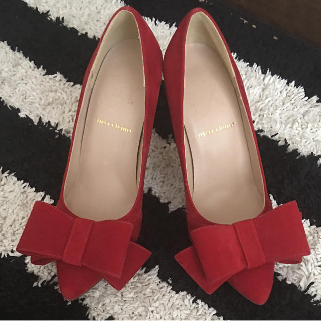 merry jenny(メリージェニー)のmerryjenny❤赤リボンパンプス❤ レディースの靴/シューズ(ハイヒール/パンプス)の商品写真