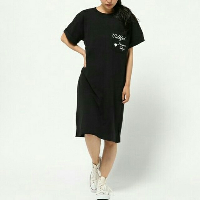 MILKFED.(ミルクフェド)のミルクフェドMILKFED.✱ POCKET TEE DRESS ✱最終値下げ✱ レディースのトップス(Tシャツ(半袖/袖なし))の商品写真