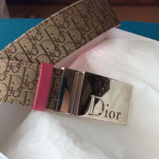 クリスチャンディオール(Christian Dior)のクリスチャンディオール Dior ピンク ベルト 未使用 本物(ベルト)