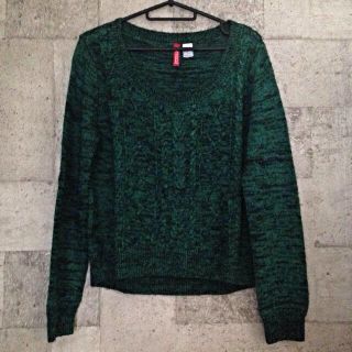 エイチアンドエム(H&M)のH&M フロントケーブル編みニット(ニット/セーター)