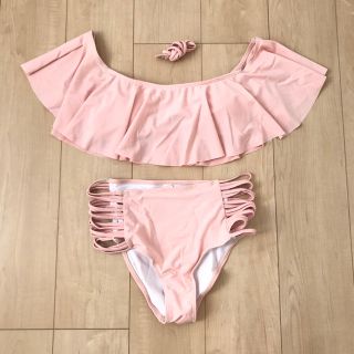 ショップニコニコ(Shop NikoNiko)の4日間限定！990円セール！！【新品】ショップにこにこ◆オフショルビキニ ピンク(水着)