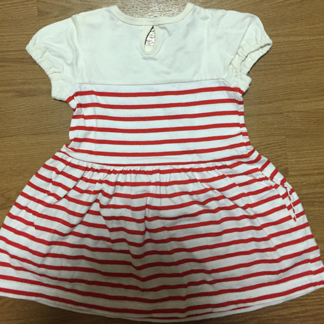 Branshes(ブランシェス)のブランシェス90ボーダーワンピース キッズ/ベビー/マタニティのキッズ服女の子用(90cm~)(ワンピース)の商品写真