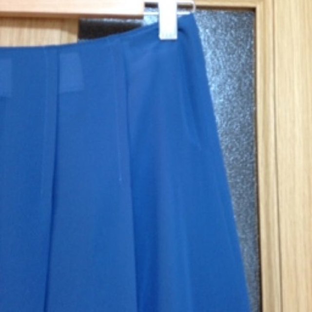 GU(ジーユー)のブルーシフォンプリーツスカート レディースのスカート(ミニスカート)の商品写真