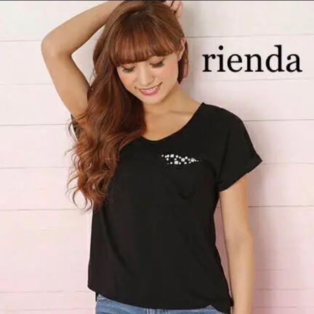 rienda(リエンダ)のrienda ポケットビジューTee レディースのトップス(カットソー(半袖/袖なし))の商品写真