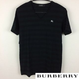 バーバリーブラックレーベル(BURBERRY BLACK LABEL)の美品 BURBERRY BLACK LABEL 半袖Tシャツ ボーダー サイズ2(Tシャツ/カットソー(半袖/袖なし))