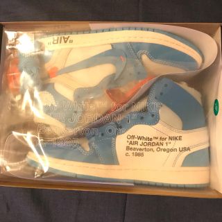 オフホワイト(OFF-WHITE)の【即完売品】NIKE JORDAN1×OFF WHITE NRG 25.0(スニーカー)