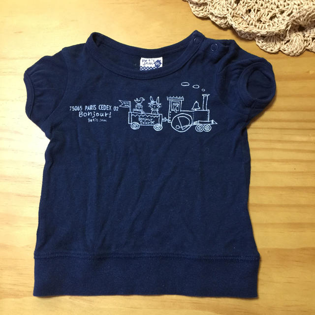 Petit jam(プチジャム)の✨petit jamプチジャム♡どうぶつ汽車pt半袖Tシャツ♡ネイビー♡95✨ キッズ/ベビー/マタニティのキッズ服女の子用(90cm~)(Tシャツ/カットソー)の商品写真