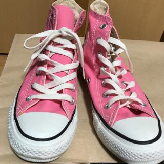 コンバース(CONVERSE)の美品コンバース ハイカットピンク 24.0(スニーカー)