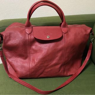 ロンシャン(LONGCHAMP)のロンシャン Longchamp ル プリアージュ キュイール ハンドバッグ L(ショルダーバッグ)