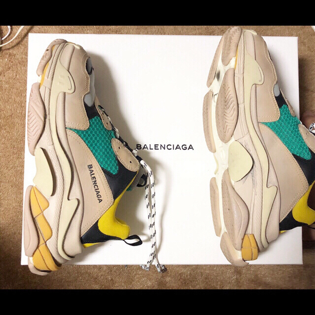 BALENCIAGA triple S 黄色緑